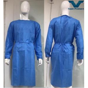 Without Logo Printing SMS Isolation Gown Coverall Lightweight and Fluid
