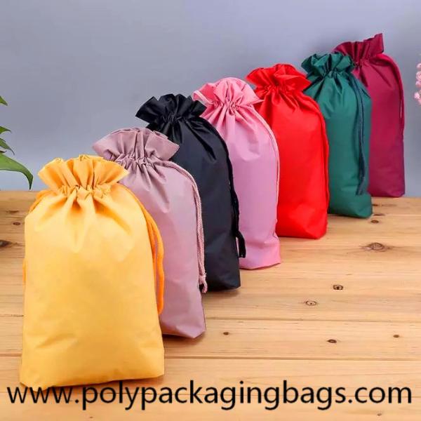White Plastic Shopping Bag White Drawstring Backpack Eco Friendly