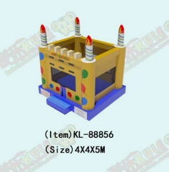 Commercial Inflatable Bounce House With Birthday Cake Patterns