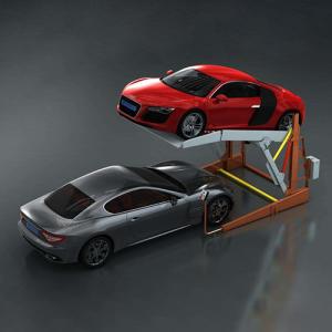 China 2 Tons Tilting Two Post Hydraulic Car Parking System Lift For Low Ceiling Site on sale
