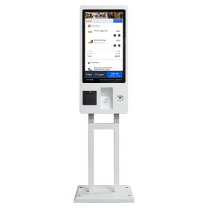 China 32 Inch Lcd 350cd/m2 Interactive Touch Screen Kiosk With Pos System on sale