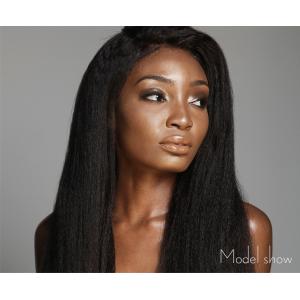 Double Weft Kinky Straight Indian Weft Hair Extensions Bouncy And Soft