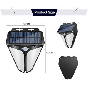 DC6V Yard Garage Wireless Solar Powered LED Wall Light 6000K With 3 Selectable