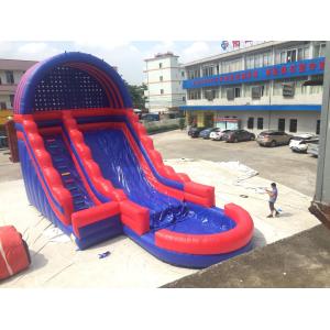 Amusement Commercial Inflatable Water Slide With Pool Silk Printing