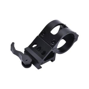 Quick Detachable Scope Mount 30mm Offset Ring for 21mm Side Mount in Matte Black