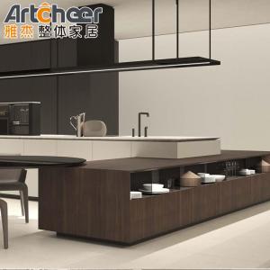 Mail Packing N Kitchen Cabinet with Wood Unit Wall Cabinet and Island in White