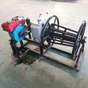 Gasoline Engine Wire Rope Take Up Pulling Winch For Railway Construction