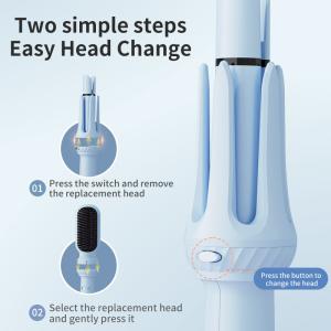 3 in 1 Hair Curling Iron & Straightening Comb 28mm 32mm Curling Roll with Buzzer