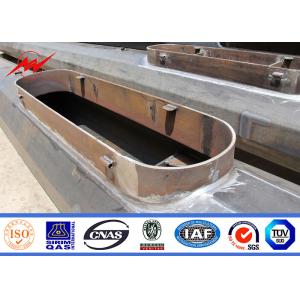 16 Sides 15M To 46m 16 HPS Lights High Mast Pole Winch With Aotumatic Hoisting