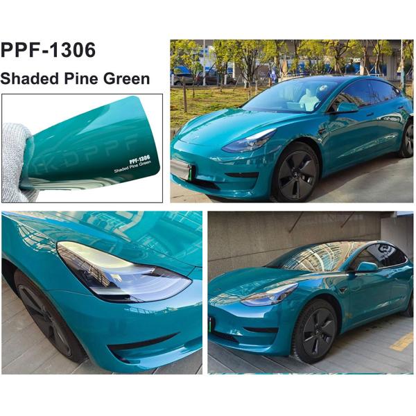 Heat Healing Shaded Pine Green Color Paint Protection Film Peelable Removability