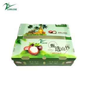 Mangosteen PP Corrugated Box Glossy Apple Coroplast Box Customized