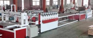 China Twin Conical Screw Wood Plastic Production Line For Crust Furniture Board on sale