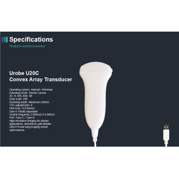 Vet Use 3.5 MHZ Mini Portable Ultrasound Scanner Android Or Windows Operating System