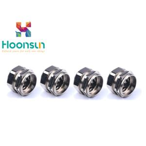 NPT1/4 Nickel Plated Brass EMC Power Cable Gland 18mm Thread