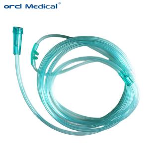 Medical Disposable Soft Nasal Oxygen Cannula , PVC Transtracheal Oxygen Cannula