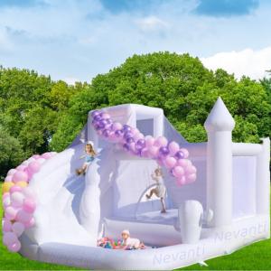 2024 Double Slide White Inflatable Bouncer House with Customized Color and