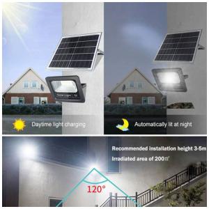 200W IP67 waterproof solar powered outside security lights led floodlight