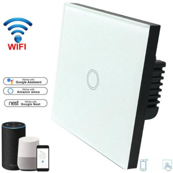 Wireless WiFi Touch Switch interruptor wifi Wall Light Switch with Glass Panel