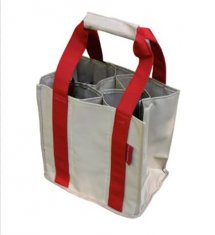 Fine Reusable Wine Bag Durable Wine Tote Bag with Reinforced Double Handles for