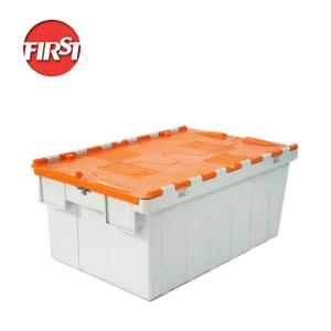 Rectangular Plastic Moving Box Containers with Lid Customized Color Silk Printing Logo