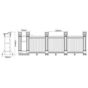 Automatic Farm Retractable Electric Gate Accordion Mian Gate For Villa