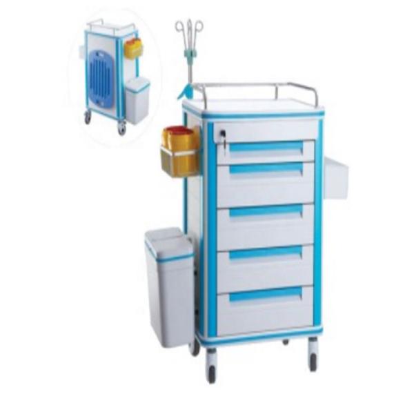 750*480*920mm Medical Emergency Trolley Abs