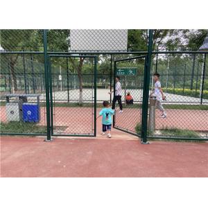 PVC Coated Chain Link Diamond Temporary Mesh Fencing 4.0mm For Boundary