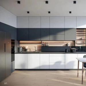 Versatile MDF Modular Wood Kitchen Cabinet Collection Durable Trendy