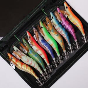 Cheap Luminous Wooden Shrimp Set Sea Fishing Gear Lures ABS Material for sale