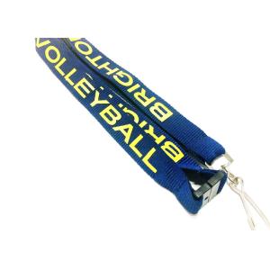 Flat Custom Polyester Lanyards , Cell Phone Holder Lanyard With Professional