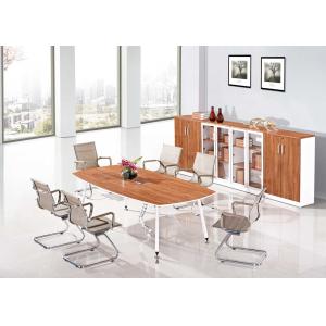 Metal Leg Design Melamine Conference Table K/D Structure Good Appearance