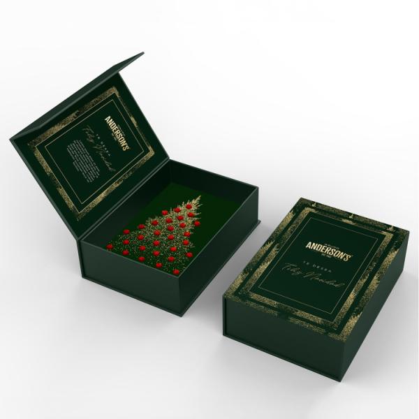 Custom Design Premium Christmas Paper Gift Box Packaging With Magnetic Flap