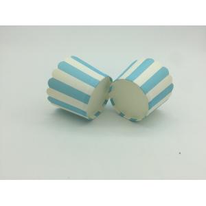 Round Muffin Baking Cups , Disposable Baking Cups Blue And White Mied Zebra