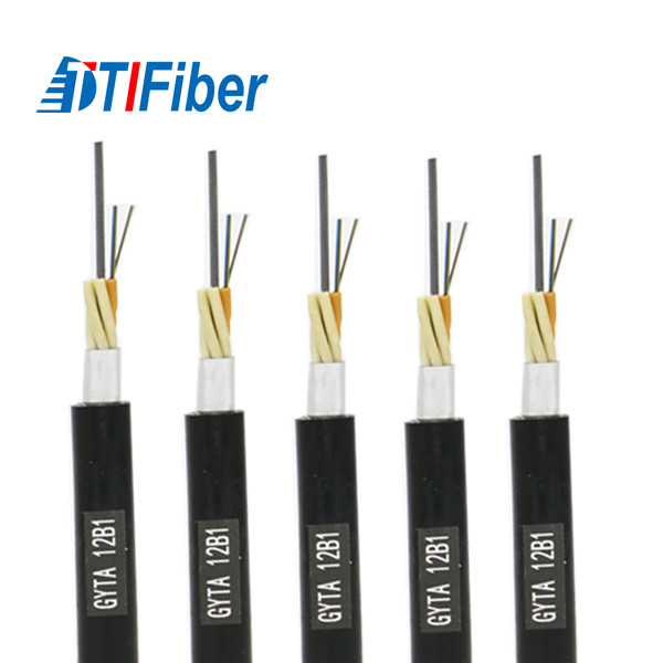 Outdoor Underground G652D Armoured Optical Fiber Cable Single Mode