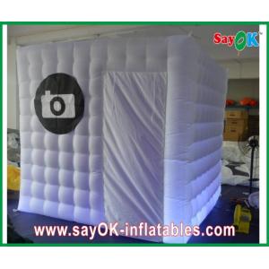 Cheap Inflatable Photo Booth Enclosure 2.4 X 2.4 X 2.5m Inflatable Mobile Photobooth Blow-Up Tent With Camera Logo for sale
