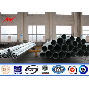 Electricity Utilities Galvanized Steel Pole For Transmission Line Project , 5
