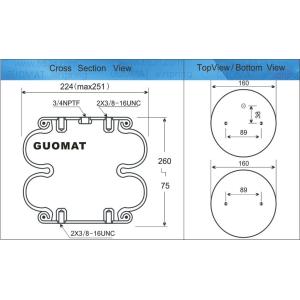 FD 200-19 319 Contitech Air Spring W013586900 Air Spring Actuator With 3/4 NPT