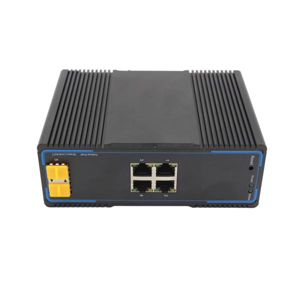 Gigabit Managed Industrial Switch With Poe Function SFP Slot Port Surge Protection IP40 OEM