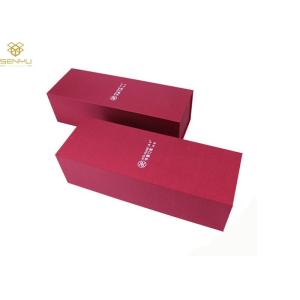 Embossing Red Cardboard Wine Box Packaging Magnet Closure