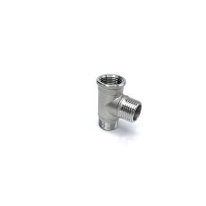 Sanitary Stainless Steel 3 Way Male Threaded Tee Pipe Fittings with Casting