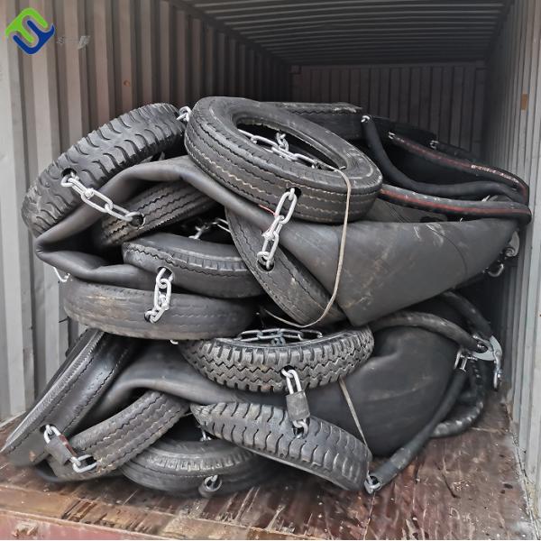 Quality Florescence Marine Pneumatic Rubber Fender D3.3L6.5m For Ship Berthing wholesale