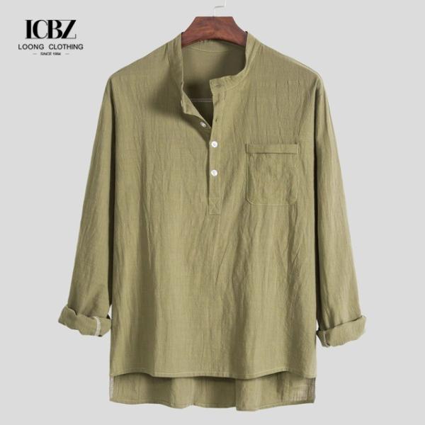 Quality Quantity 5000 LCBZ OEM Custom Long Sleeve Men's Linen Shirts in Multi Color Options wholesale