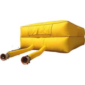 Inflatable fire and lifesaving air cushion, site altitude protection, anti-fall
