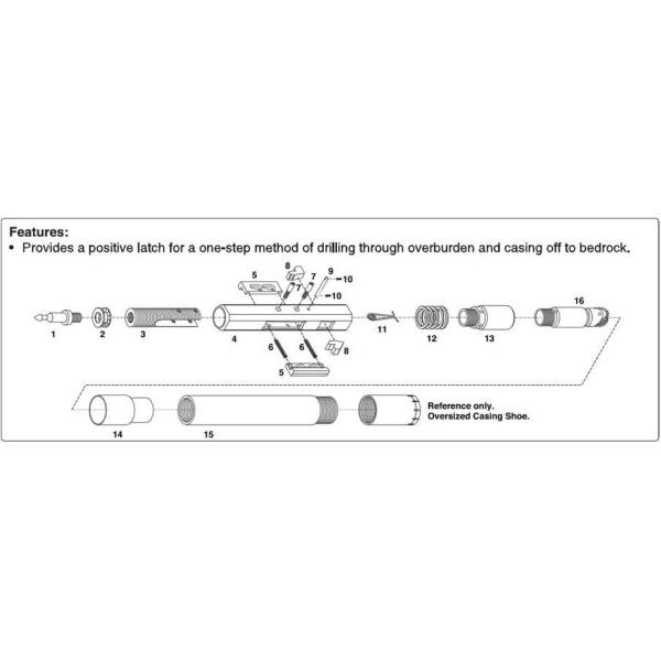 Wireline Drilling Core Barrel NW HWT PWT for Air / Water / Mud Flush