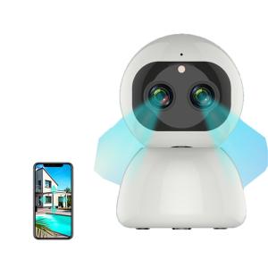 Dual Lens Smart WIFI Voice Alarm Home Security Camera Humanoid Tracking