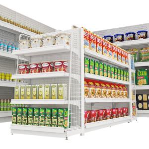 Heavy Duty Supermarket Display Shelving Racks With Large Load Capacity
