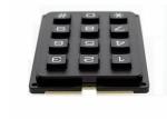 4 X 3 Matrix Keyboard 12 Keys Black Color 7 x 5.2 x 0.9cm Size With Plastic