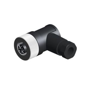 M12 90 bend angle 4 pin female A coding waterproof molded connector