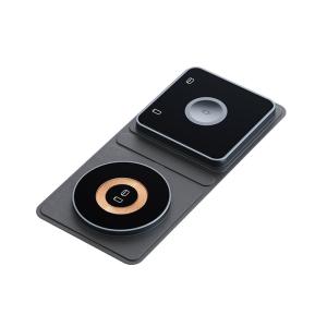 15w Foldable 3 In 1 Wireless Charger For Iphone Earphone Iwatch Black