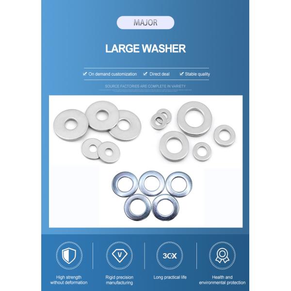 DIN 125 M12-M30 Stainless Steel 304 Flat Washers with ISO9001 2015 Certificate and Control
